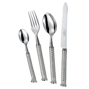 Alain Saint Joannis Cordage Silver Collection Premium Stainless Steel Cake Fork - 1 Piece