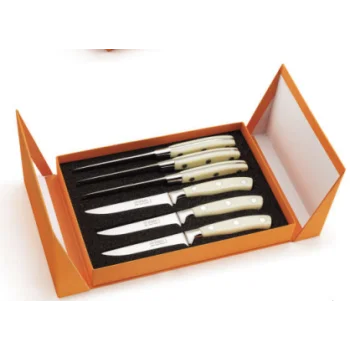Alain Saint Joannis Chateaubriand steak knives - Gift box of 6 - Ivory