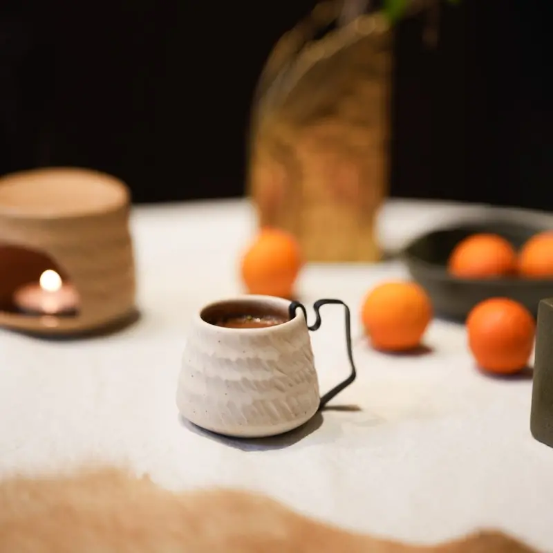 Handcrafted Elegant Small Ceramic Cup - 5.5 cm Dia - 5.5 cm Height - 120 ml - Case of 12 Handcrafted Elegant Small Ceramic Cup - 5.5 cm Dia - 5.5 cm Height - 120 ml - Case of 12