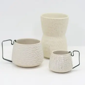 Handcrafted Elegant Large Ceramic Mug - 8.5 cm Dia - 13 cm height - 520 ml volume - Case of 12