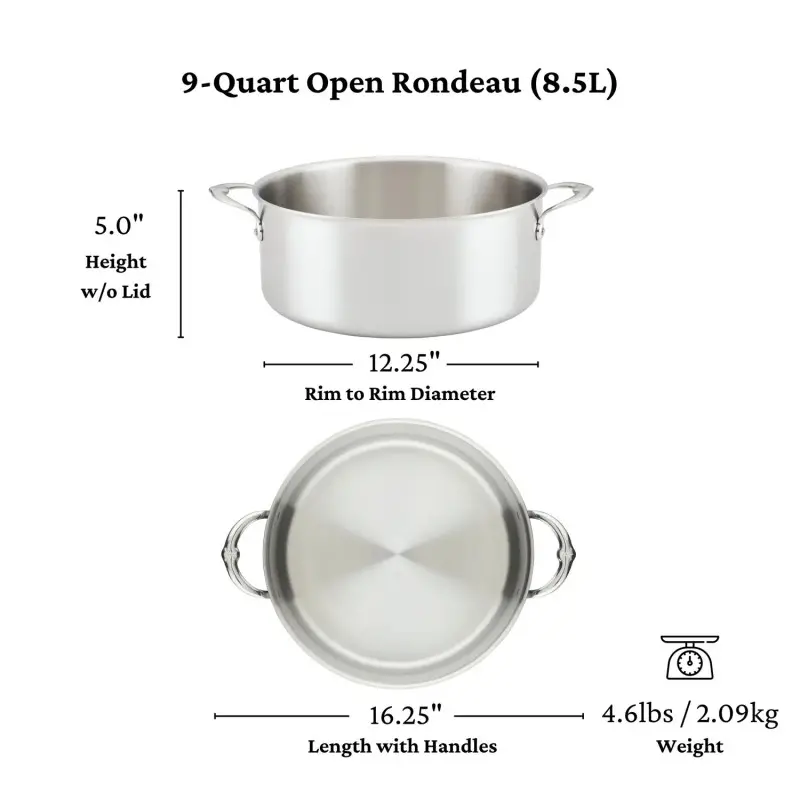 Hestan 30cm/9qt Open Rondeau (120mm height) - Set of 2 Hestan 30cm/9qt Open Rondeau (120mm height) - Set of 2