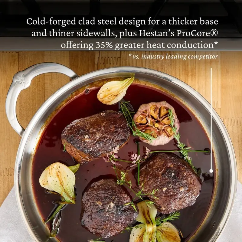 Hestan 3.5qt Covered Sauté Pan w/helper handle (26cm) - Set of 2