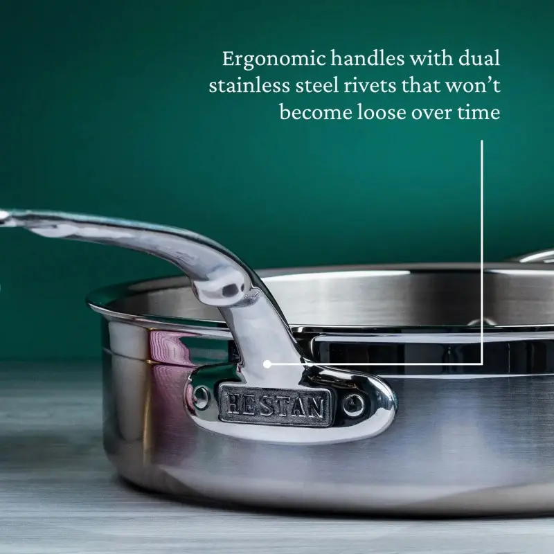 Hestan 3.5qt Covered Sauté Pan w/helper handle (26cm) - Set of 2