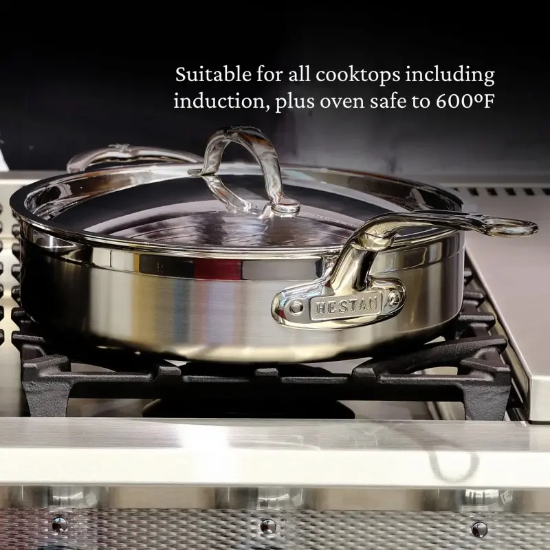 Hestan 5.0qt Covered Sauté Pan w/helper handle (30cm) - Set of 2 Hestan 5.0qt Covered Sauté Pan w/helper handle (30cm) - Set of 2