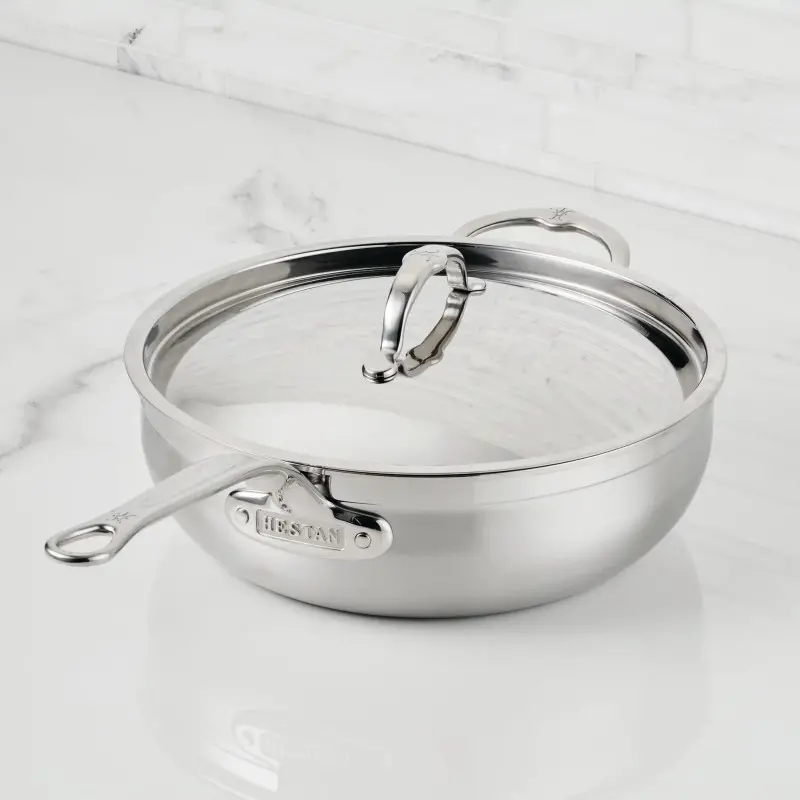 Hestan 5.0qt Covered Essential Pan w/helper handle (28cm) - Set of 2 Hestan 5.0qt Covered Essential Pan w/helper handle (28cm) - Set of 2