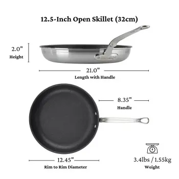 Hestan 12.5" Open Skillet with TITUM™ NS (32cm) - Set of 2