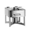 Designer Stainless Steel Riad Medium Double Boiler Rechaud 1 Porcelain 4L