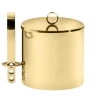Designer Golden Plated Stainless Steel Venezia Double Bucket with Ice Tong 2.1L