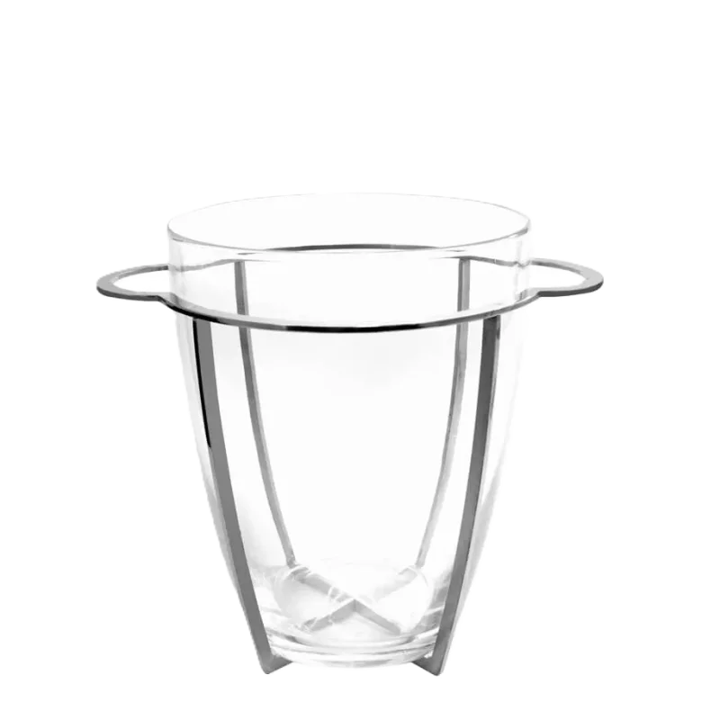 Designer Glass with Stainless Steel Del Garda Champagne Bucket 1.5L