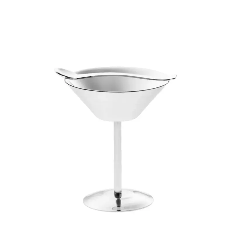 Designer Stainless Steel Bono Dessert Bowl with Spoon Designer Stainless Steel Bono Dessert Bowl with Spoon