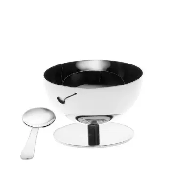 Designer Stainless Steel Leona Dessert Bowl with Spoon 250 mL