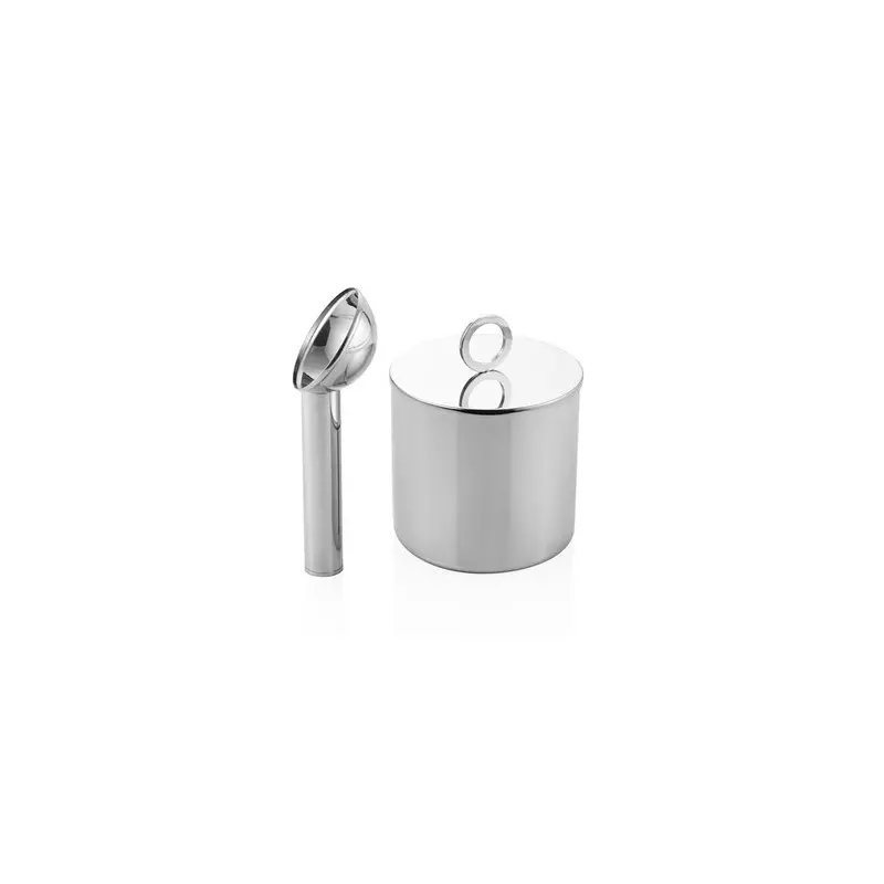 Designer Golden Plated Stainless Steel Venezia Insulated Ice Cream Bucket with Spoon 0.5L