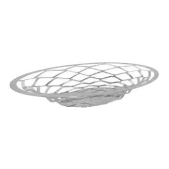 Designer Stainless Steel Diamante Large Oval Bread Basket / Fruit Holder