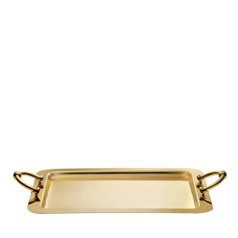 Designer Golden Plated Stainless Steel Ferrara Medium Tray - Riva