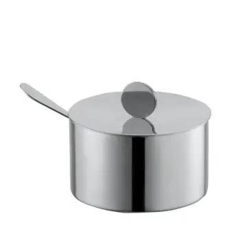 Designer Stainless Steel Gioia Sugar Bowl with Spoon 0.35 kg