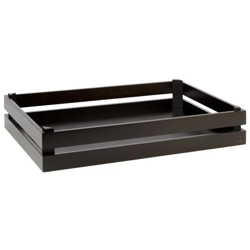 APS Superbox Foundation Gastronorm 1/1 21-7/8" x 13-7/8" x 4-1/4" acacia wood black APS Superbox Foundation Gastronorm 1/1 21-7/8" x 13-7/8" x 4-1/4" acacia wood black