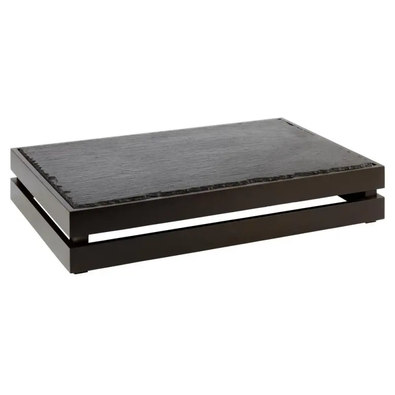APS Superbox Foundation Gastronorm 1/1 21-7/8" x 13-7/8" x 4-1/4" acacia wood black APS Superbox Foundation Gastronorm 1/1 21-7/8" x 13-7/8" x 4-1/4" acacia wood black