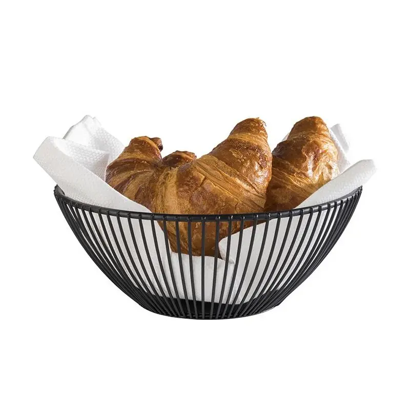 APS Basket 7-7/8" dia. round black metal stackable Svart APS Basket 7-7/8" dia. round black metal stackable Svart