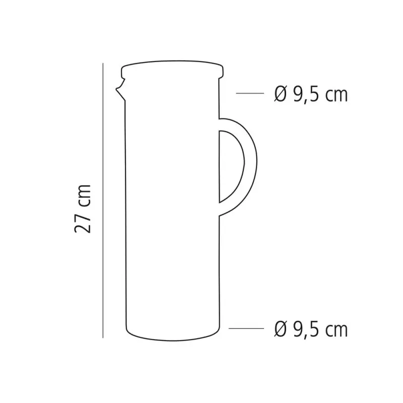APS Carafe 50-3/4 oz. clear glass w/ SS lid handled drip-free - Case of 12 APS Carafe 50-3/4 oz. clear glass w/ SS lid handled drip-free - Case of 12