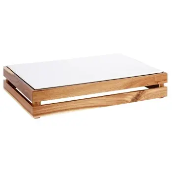 APS Superbox Foundation Gastronorm 1/1 21-7/8" x 13-7/8" x 4-1/4" acacia wood caramel