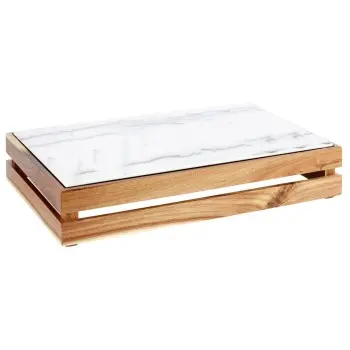 APS Superbox Foundation Gastronorm 1/1 21-7/8" x 13-7/8" x 4-1/4" acacia wood caramel