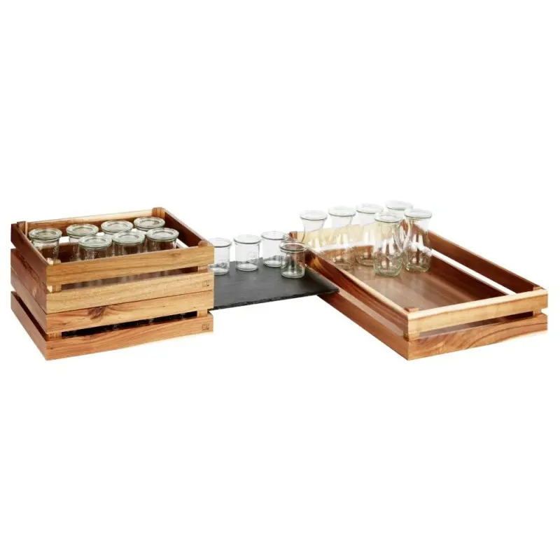 APS Superbox Foundation Gastronorm 1/1 21-7/8" x 13-7/8" x 4-1/4" acacia wood caramel APS Superbox Foundation Gastronorm 1/1 21-7/8" x 13-7/8" x 4-1/4" acacia wood caramel