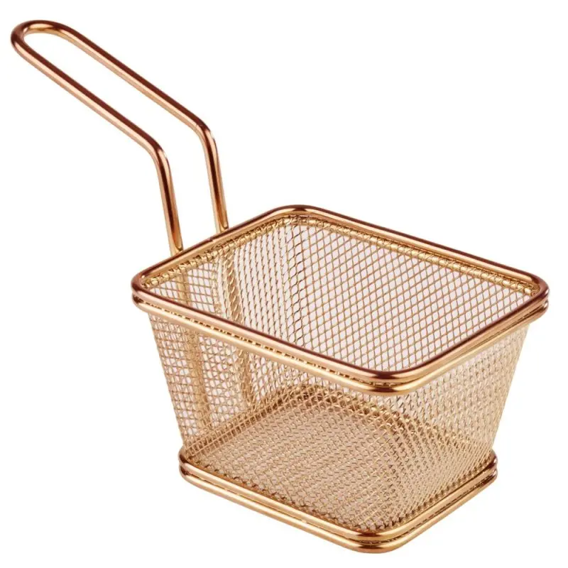 APS Fry Basket 3-7/8" x 3-3/8" gold finish stainless steel Snackholder APS Fry Basket 3-7/8" x 3-3/8" gold finish stainless steel Snackholder