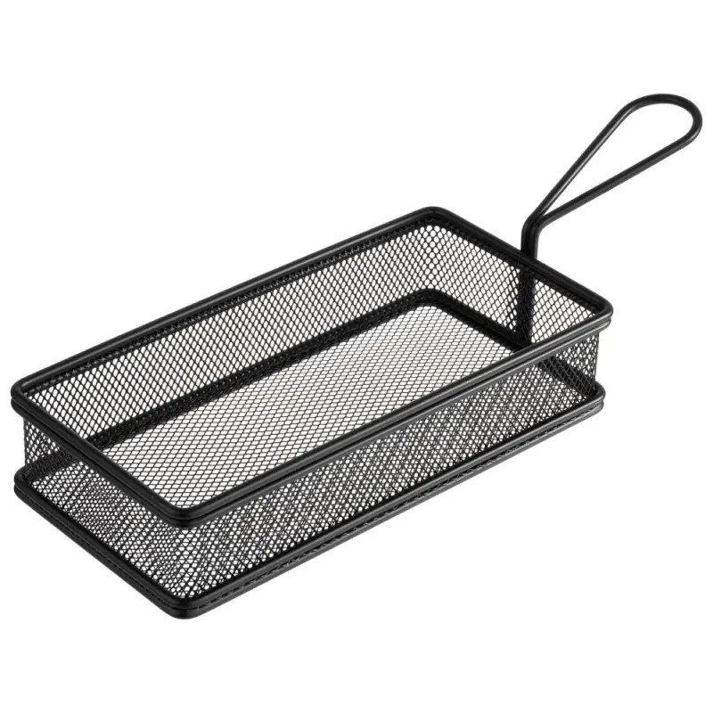 APS Fry Basket 8-1/2" x 4-1/8" black matte stainless steel Snackholder APS Fry Basket 8-1/2" x 4-1/8" black matte stainless steel Snackholder