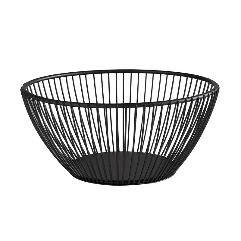 APS Basket 6-7/8" dia. round black metal stackable Svart APS Basket 6-7/8" dia. round black metal stackable Svart