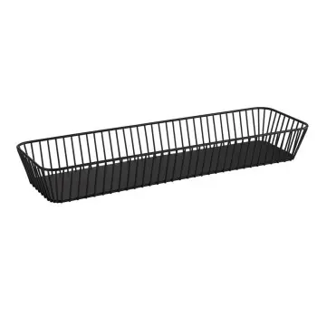 APS Basket Gastronorm 2/4 20-7/8" x 6-3/8" black metal rectangular Urban