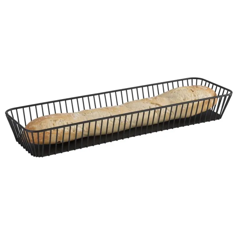 APS Basket Gastronorm 2/4 20-7/8" x 6-3/8" black metal rectangular Urban APS Basket Gastronorm 2/4 20-7/8" x 6-3/8" black metal rectangular Urban