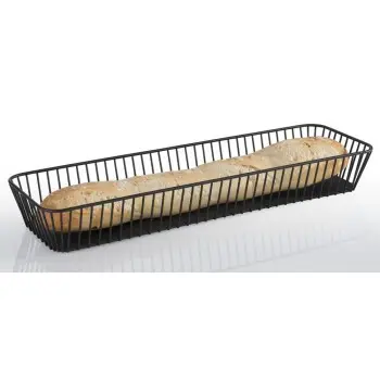 APS Basket Gastronorm 2/4 20-7/8" x 6-3/8" black metal rectangular Urban