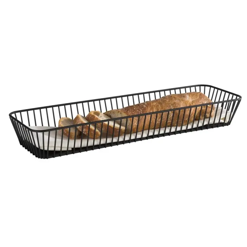 APS Basket Gastronorm 2/4 20-7/8" x 6-3/8" black metal rectangular Urban APS Basket Gastronorm 2/4 20-7/8" x 6-3/8" black metal rectangular Urban