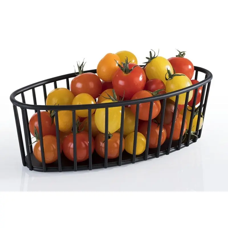APS Basket 8-7/8" x 4" oval black metal Urban
