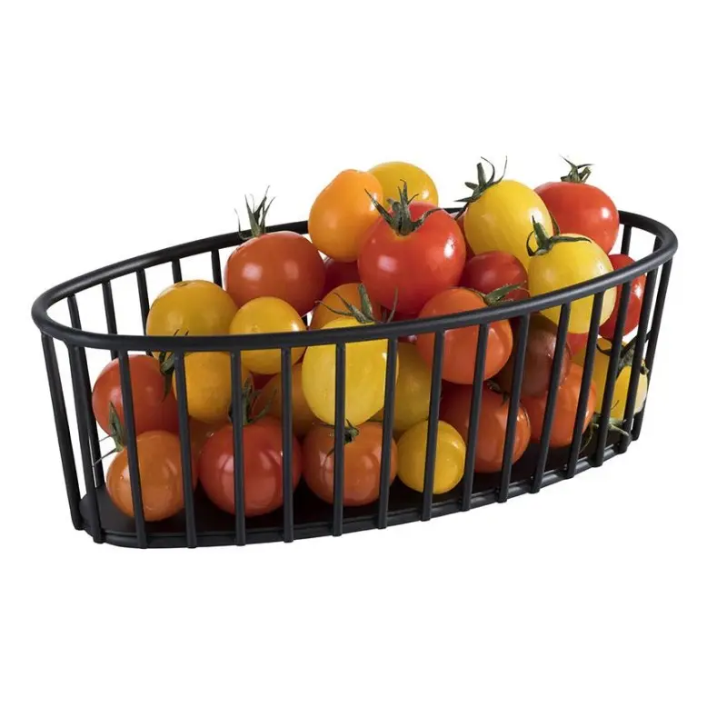APS Basket 8-7/8" x 4" oval black metal Urban