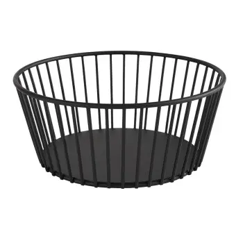 APS Basket 7-7/8" dia. round black metal Urban