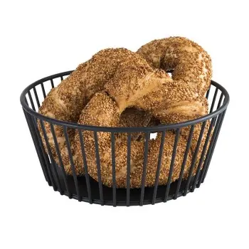 APS Basket 7-7/8" dia. round black metal Urban