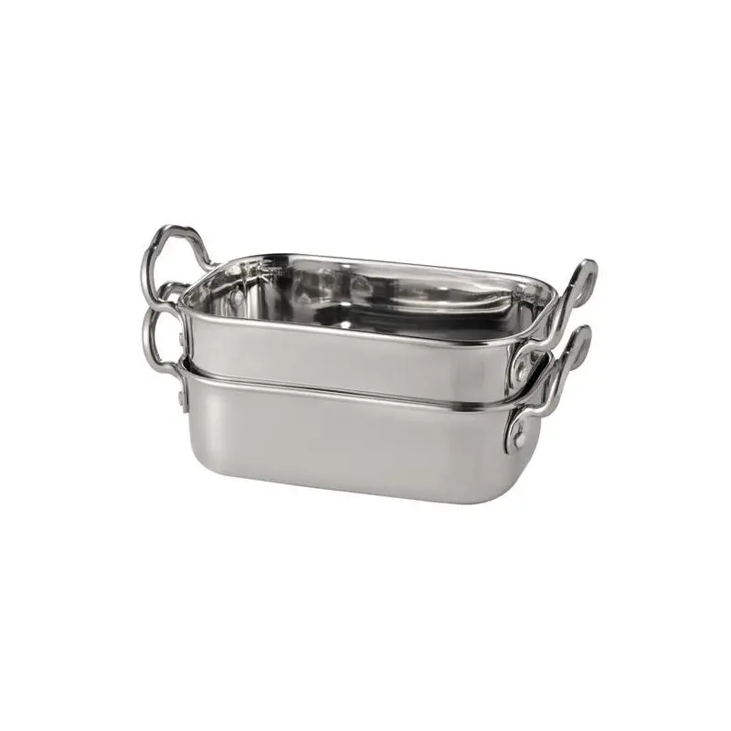 APS Serving Pan 16.9 oz. stainless steel hammered finish rectangular Snackholder APS Serving Pan 16.9 oz. stainless steel hammered finish rectangular Snackholder