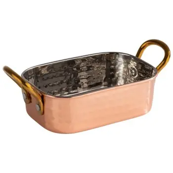 APS Serving Pan 8.3 oz. copper/aluminum hammered finish rectangular Mumbai