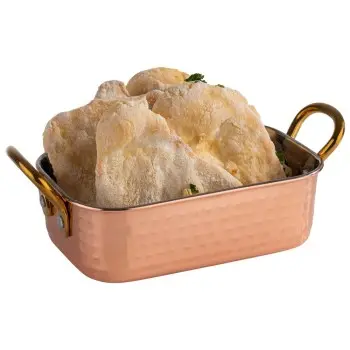 APS Serving Pot 5.2 oz. copper/aluminum hammered finish rectangular Mumbai