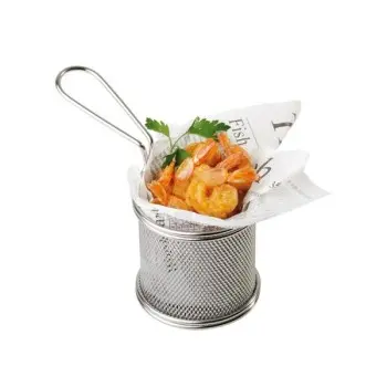 APS Fry Basket 3-1/2" stainless steel round Snackholder