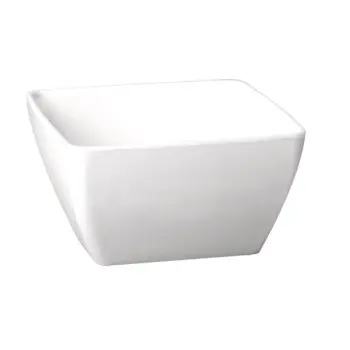 APS Bowl 128-1/2 oz. white melamine square Pure - Case of 3