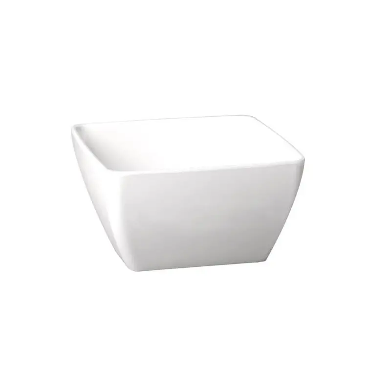 APS Bowl 128-1/2 oz. white melamine square Pure - Case of 3