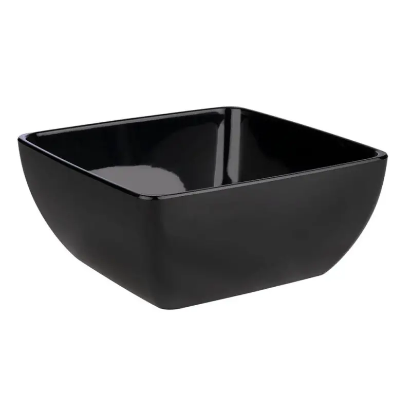 APS Bowl 270-5/8 oz. black melamine square Pure - Case of 4