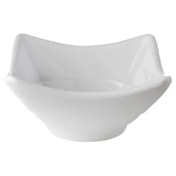 APS Bowl 3-1/2 oz. white melamine square Mini - Case of 24