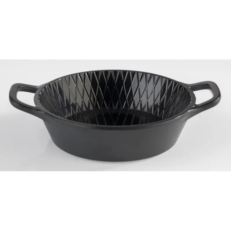 APS Bowl 2-3/8 oz. black hammered melamine round handled Mini - Case of 60