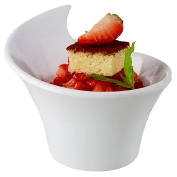 APS Bowl 2-3/8 oz. white melamine Mini - Case of 24