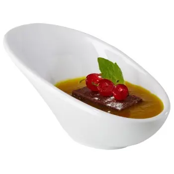 APS Bowl 1-3/8 oz. white melamine angled Mini - Case of 24