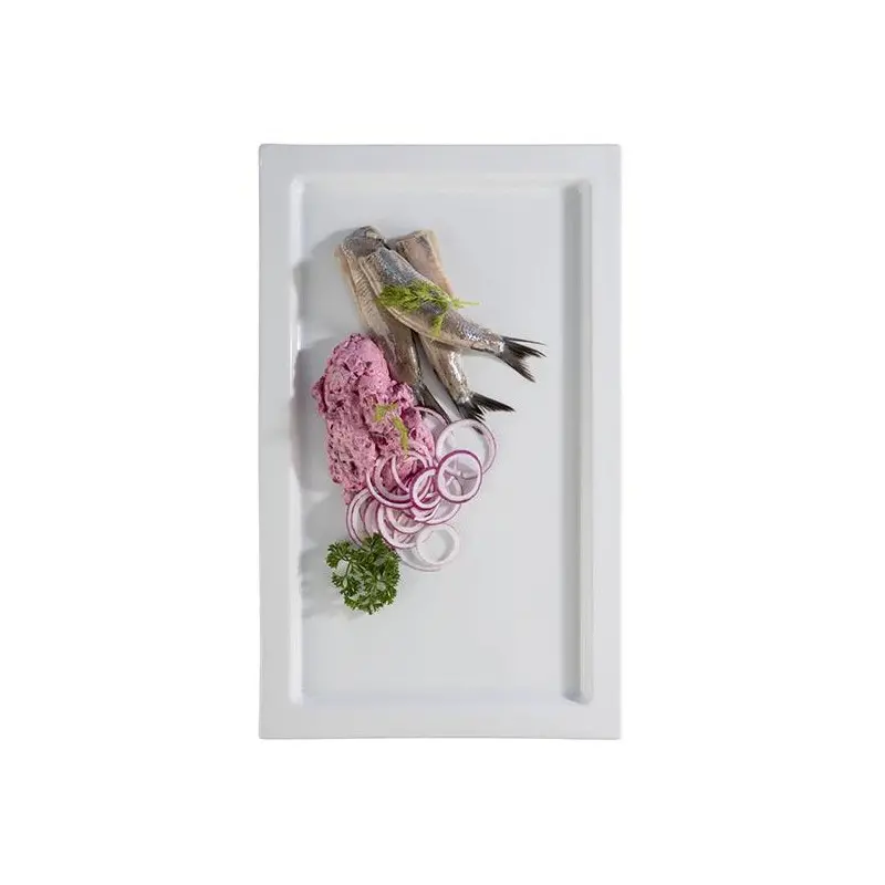 APS Tray Gastronorm 1/1 20.875" x 12.875" x 0.875" H porcelain white Frames - Case of 6