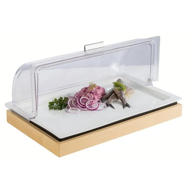 APS Tray Gastronorm 1/1 20.875" x 12.875" x 0.875" H porcelain white Frames - Case of 6